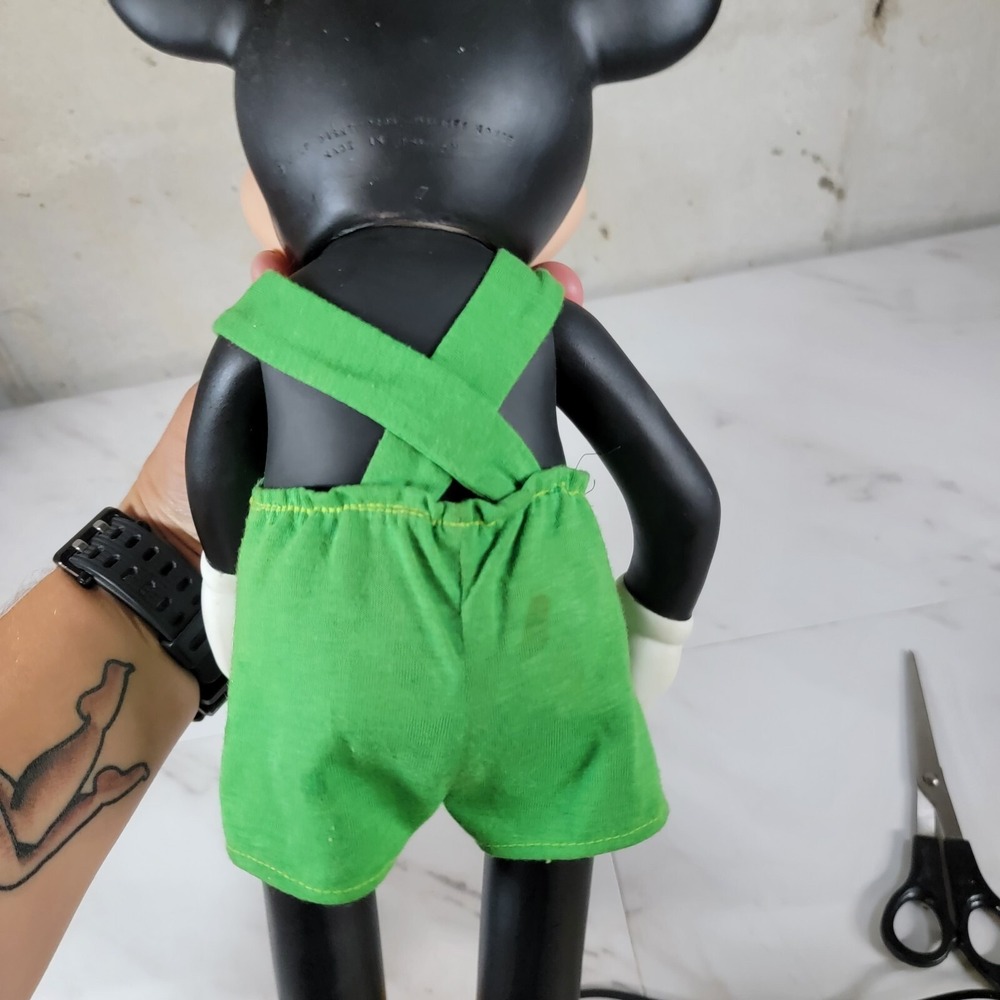 Vintage Rare 1977 Walt Disney Mickey Mouse Remco Toys Vinyl 15" Figure Overalls - Picture 15 of 16